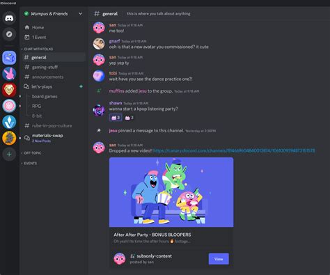 discord amazon chanel|Discord subcategories.